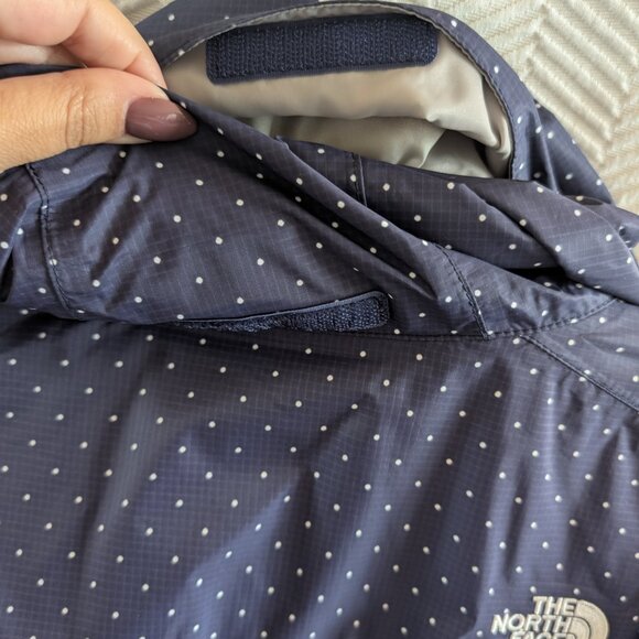The North Face Resolve Polka Dot Rain Jacket Dryvent Navy White XL Outdoors - Picture 16 of 16